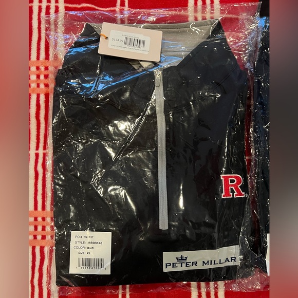 Peter Millar Perth Performance Quarter Zip - Rutgers - Picture 4 of 4